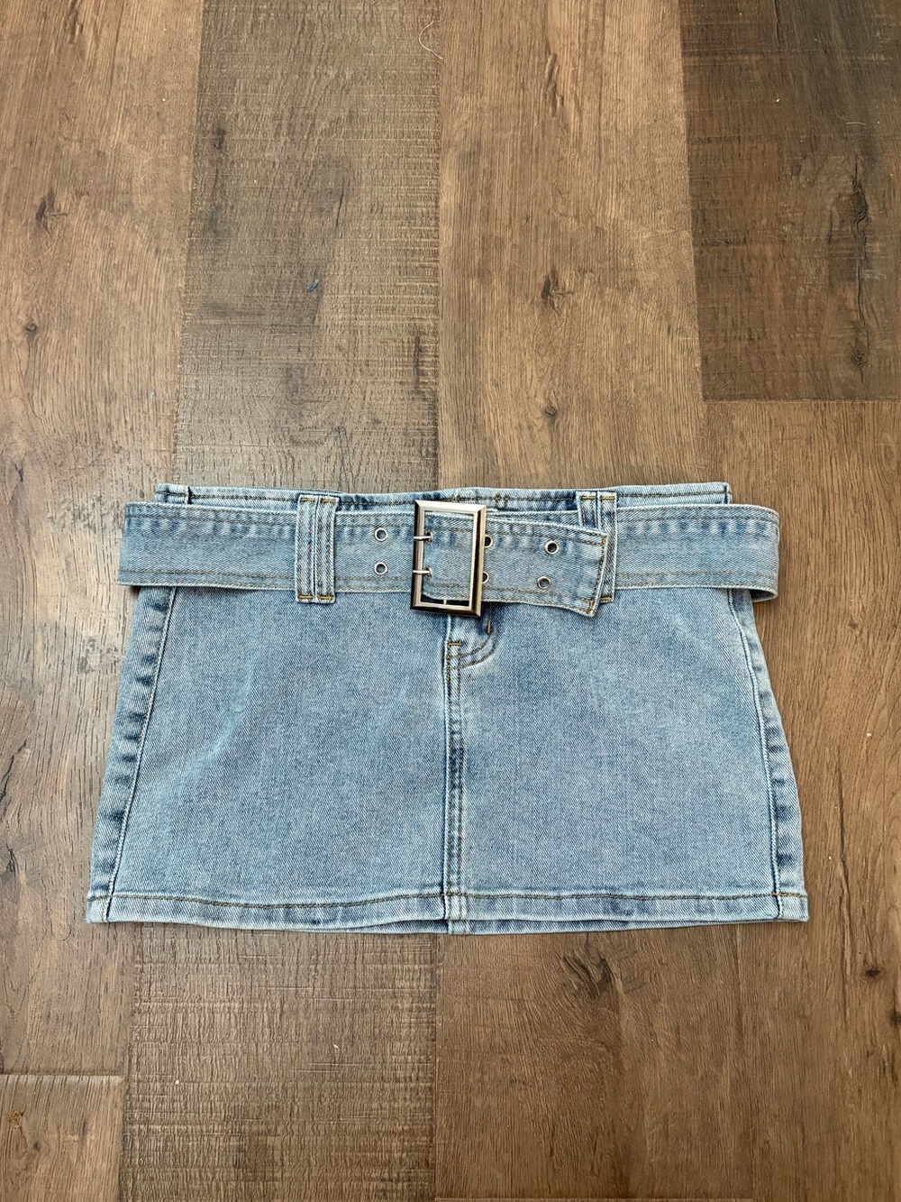 Fashion Nova Denim Mini Skirt with Belt 🫧
